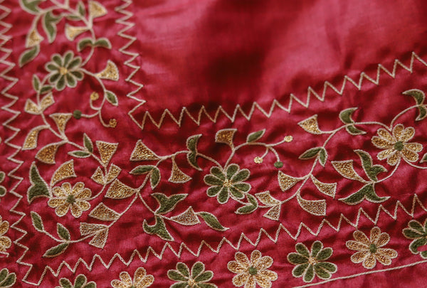 ONE OF A KIND BENGAL BRIDAL SILK SAREE & MEN'S DHOTI