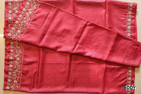 ONE OF A KIND BENGAL BRIDAL SILK SAREE & MEN'S DHOTI