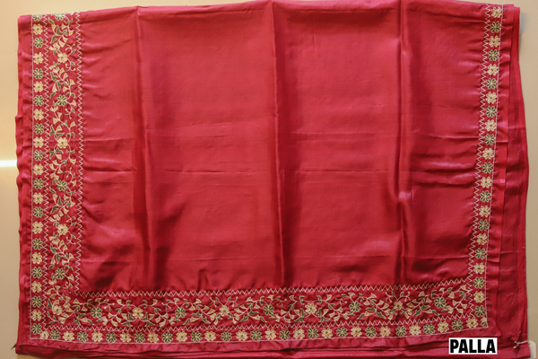 ONE OF A KIND BENGAL BRIDAL SILK SAREE & MEN'S DHOTI