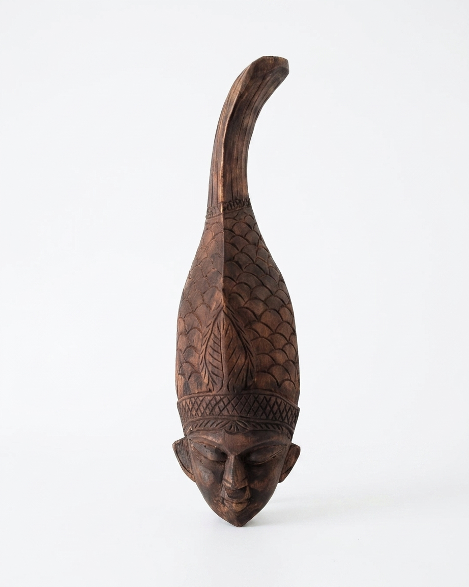Fish Head Wood Carving