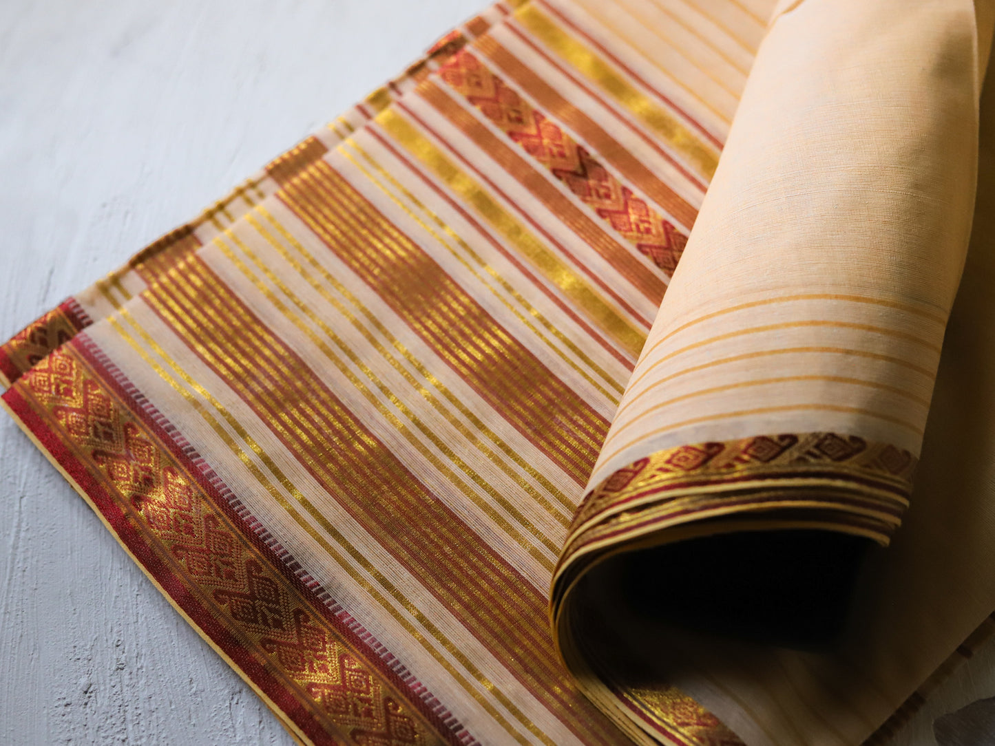 Bengal Handwoven Tangail Dhoti (Dhuti)