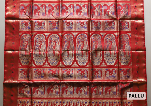 Bengal Handwoven Swarnachari Silk Saree