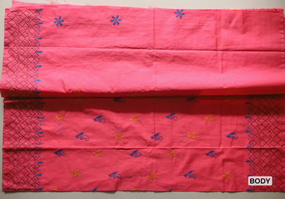 Bengal Hand Embroidery Kantha Stitch Saree