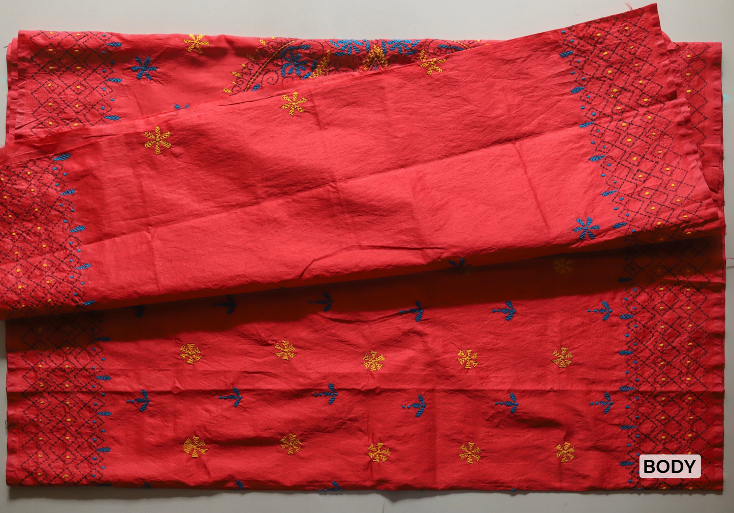 Bengal Hand Embroidery Kantha Stitch Saree