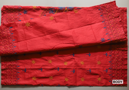 Bengal Hand Embroidery Kantha Stitch Saree