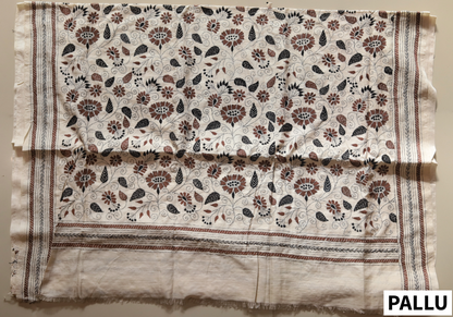 Bengal Hand Embroidery Kantha Stitch Silk Saree