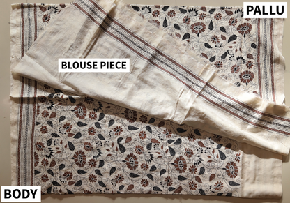 Bengal Hand Embroidery Kantha Stitch Silk Saree