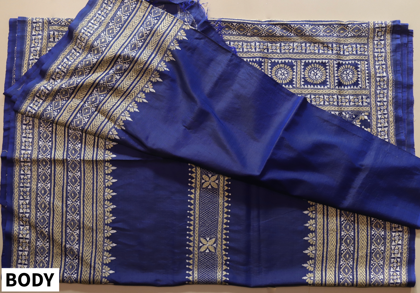 Bengal Hand Embroidery Kantha Stitch Silk Saree