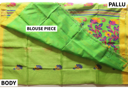Handwoven Bengal Linen Saree