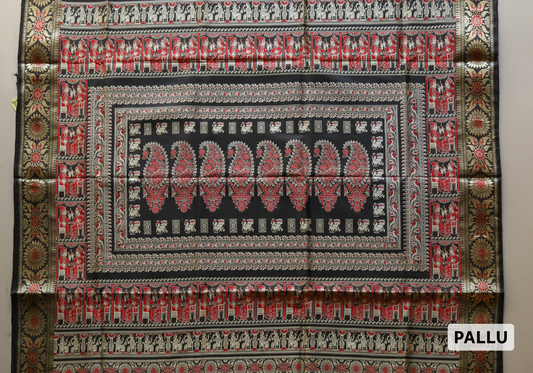 Bengal Revival Baluchari Silk Saree