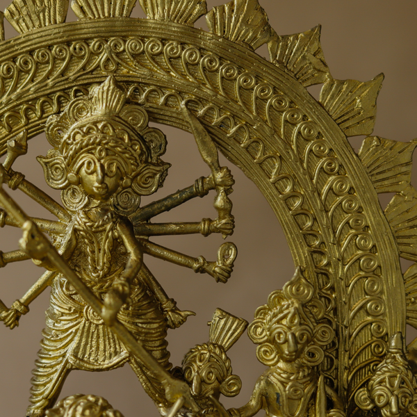 Handmade Dokra Durga Maa