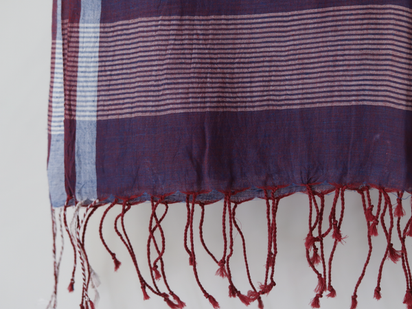 Handwoven Bengal Cotton Dupatta in Jamdani Weave