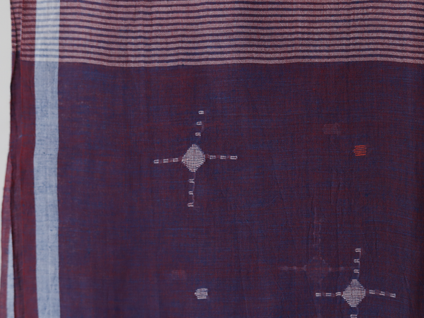 Handwoven Bengal Cotton Dupatta in Jamdani Weave