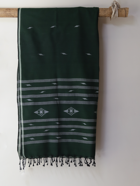 Handwoven Bengal Cotton Dupatta in Jamdani Weave