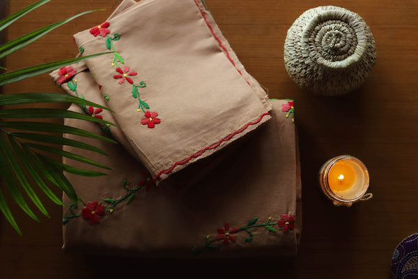 Embroidery floral bongoniketan