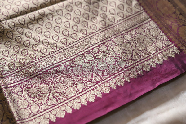 Handwoven Tussar Benarasi Saree