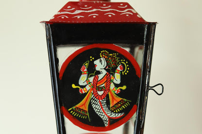 Hand Painted Bengal Patachitra Lamp