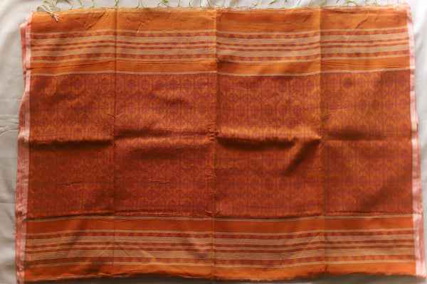 Handwoven Bengal Cotton Saree in Jamdani design