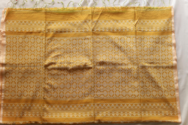 Handwoven Bengal Cotton Saree in Jamdani design