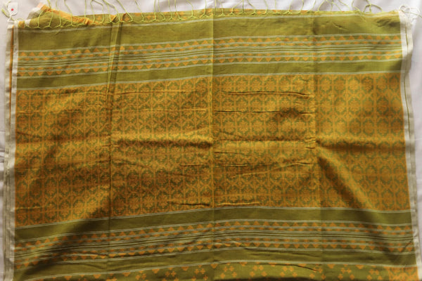 Handwoven Bengal Cotton Saree in Jamdani design