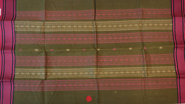 Handwoven Bengal Tant Saree (Tangail Saree)