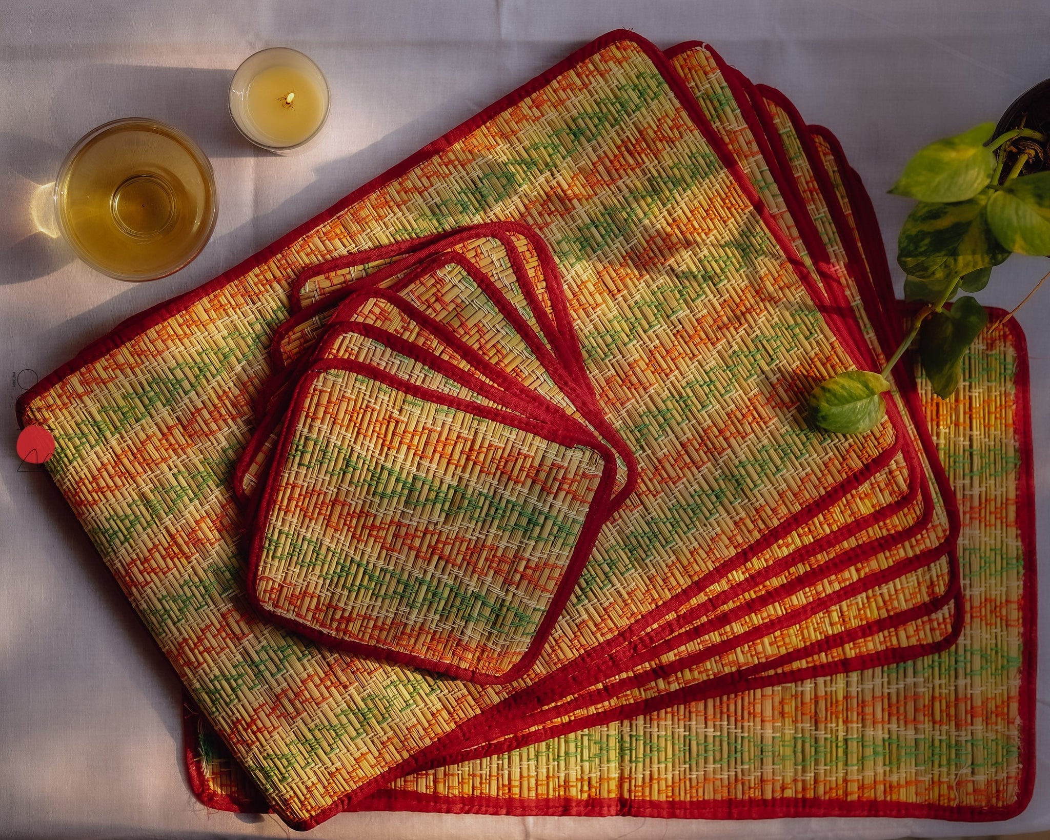 Set of Table Runner, Mats and Coasters