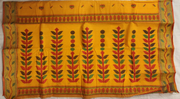 Handwoven Bengal Tant Saree (Tangail Saree)