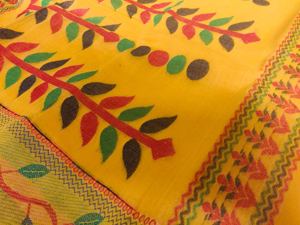 Handwoven Bengal Tant Saree (Tangail Saree)