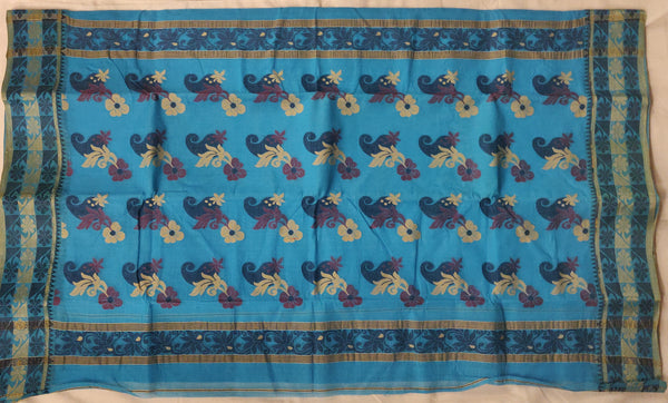 Handwoven Bengal Tant Saree (Tangail Saree)