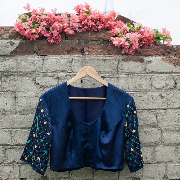 Hand - embroidered Silk Blouse