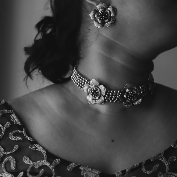 Chanak Oxidised Necklace Set