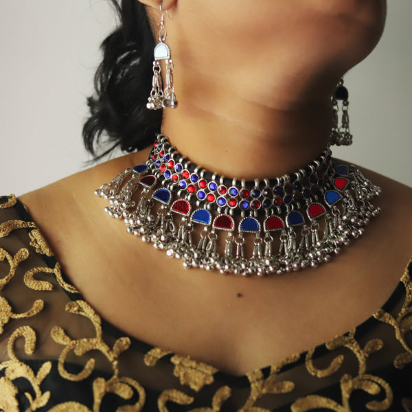 Chanak Oxidised Necklace Set