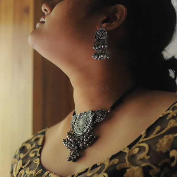 Chanak Oxidised Necklace Set