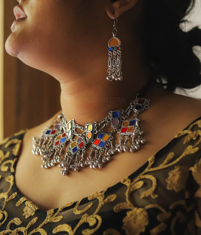 Chanak Oxidised Necklace Set