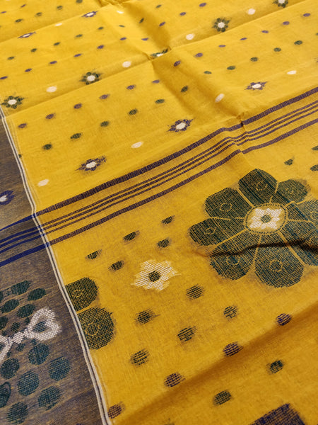 Handwoven Bengal Tant Saree (Tangail Saree)